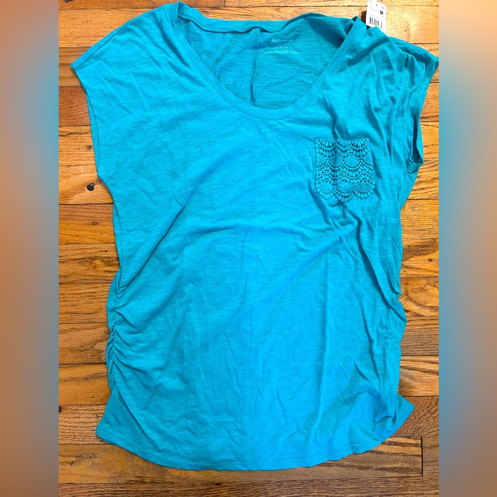 Blue motherhood maternity shirt